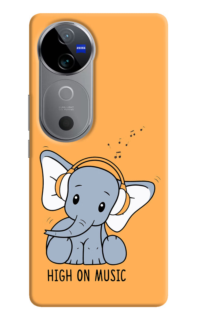 High On Music Vivo V40 5G Hard Case Back Cover by Casekaro