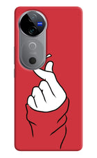 Korean Love Sign Vivo V40 5G Hard Case Back Cover by Casekaro