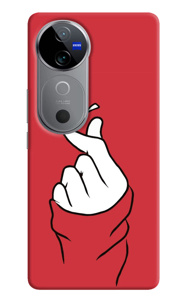 Korean Love Sign Vivo V40 5G Hard Case Back Cover by Casekaro