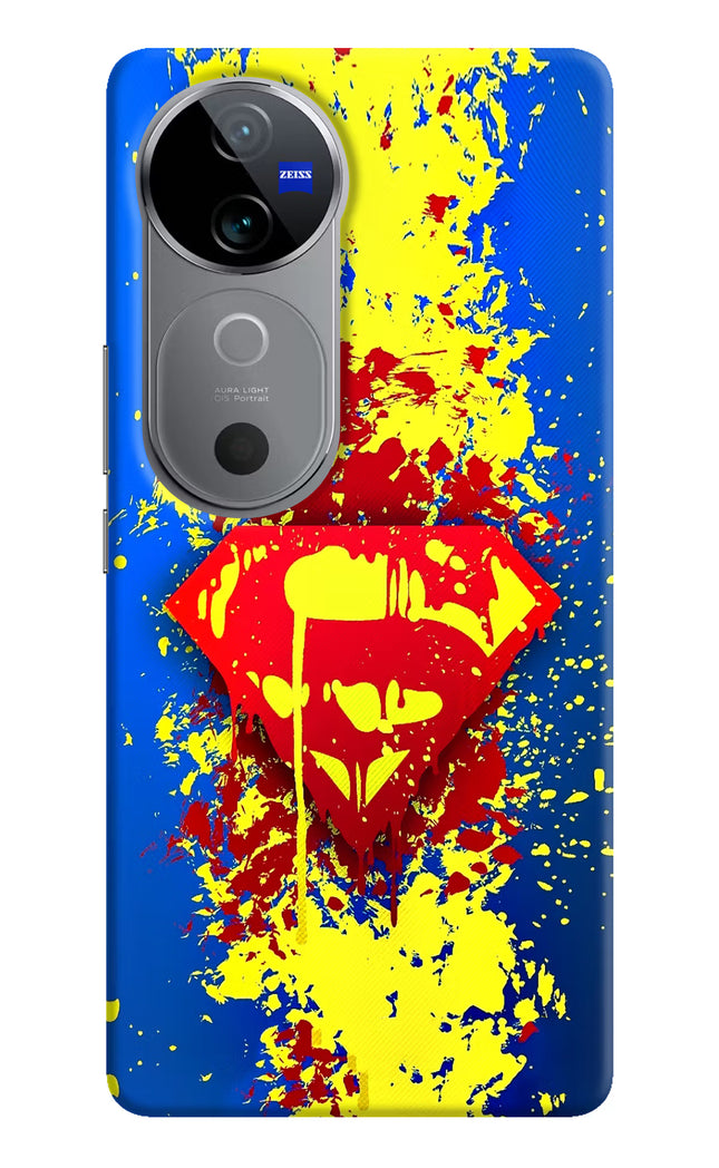 Superman logo Vivo V40 5G Hard Case Back Cover by Casekaro