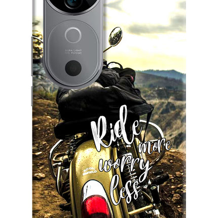 Ride More Worry Less Vivo V40 5G Hard Case Back Cover by Casekaro