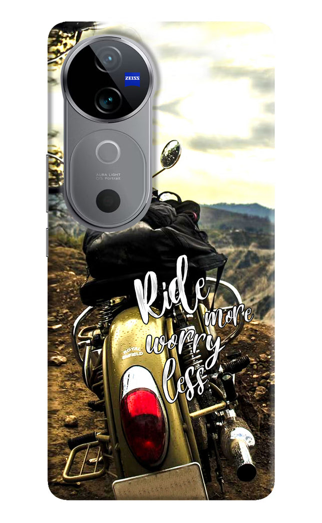 Ride More Worry Less Vivo V40 5G Hard Case Back Cover by Casekaro