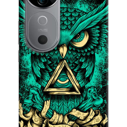 Green Owl Vivo V40 5G Hard Case Back Cover by Casekaro