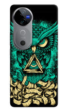 Green Owl Vivo V40 5G Hard Case Back Cover by Casekaro