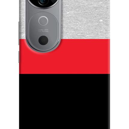 Tri Color Pattern Vivo V40 5G Hard Case Back Cover by Casekaro