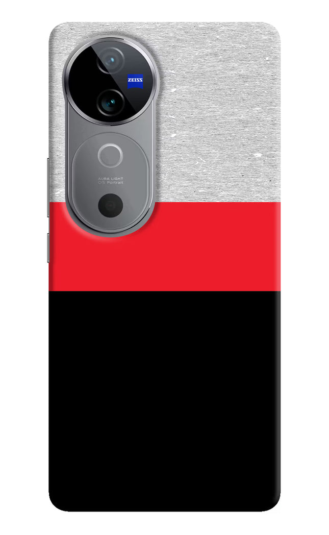 Tri Color Pattern Vivo V40 5G Hard Case Back Cover by Casekaro