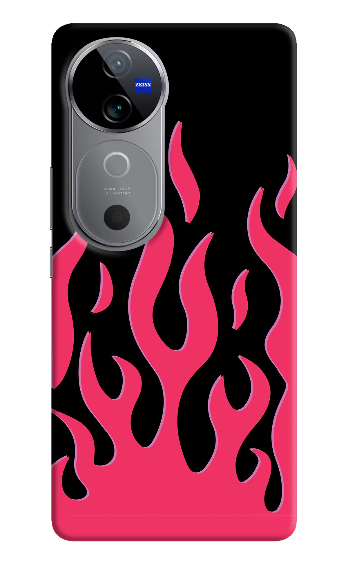Fire Flames Vivo V40 5G Hard Case Back Cover by Casekaro