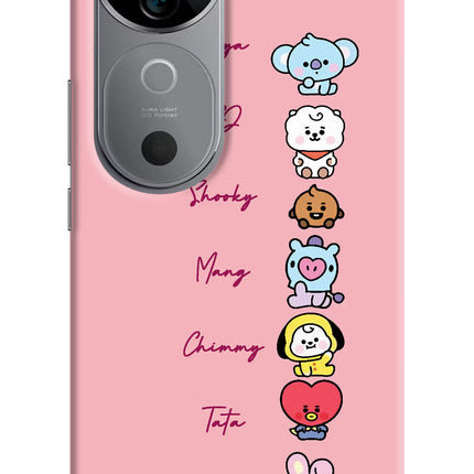 BTS names Vivo V40 5G Hard Case Back Cover by Casekaro