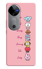 BTS names Vivo V40 5G Hard Case Back Cover by Casekaro