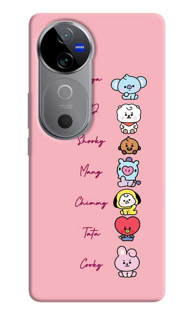 BTS names Vivo V40 5G Hard Case Back Cover by Casekaro