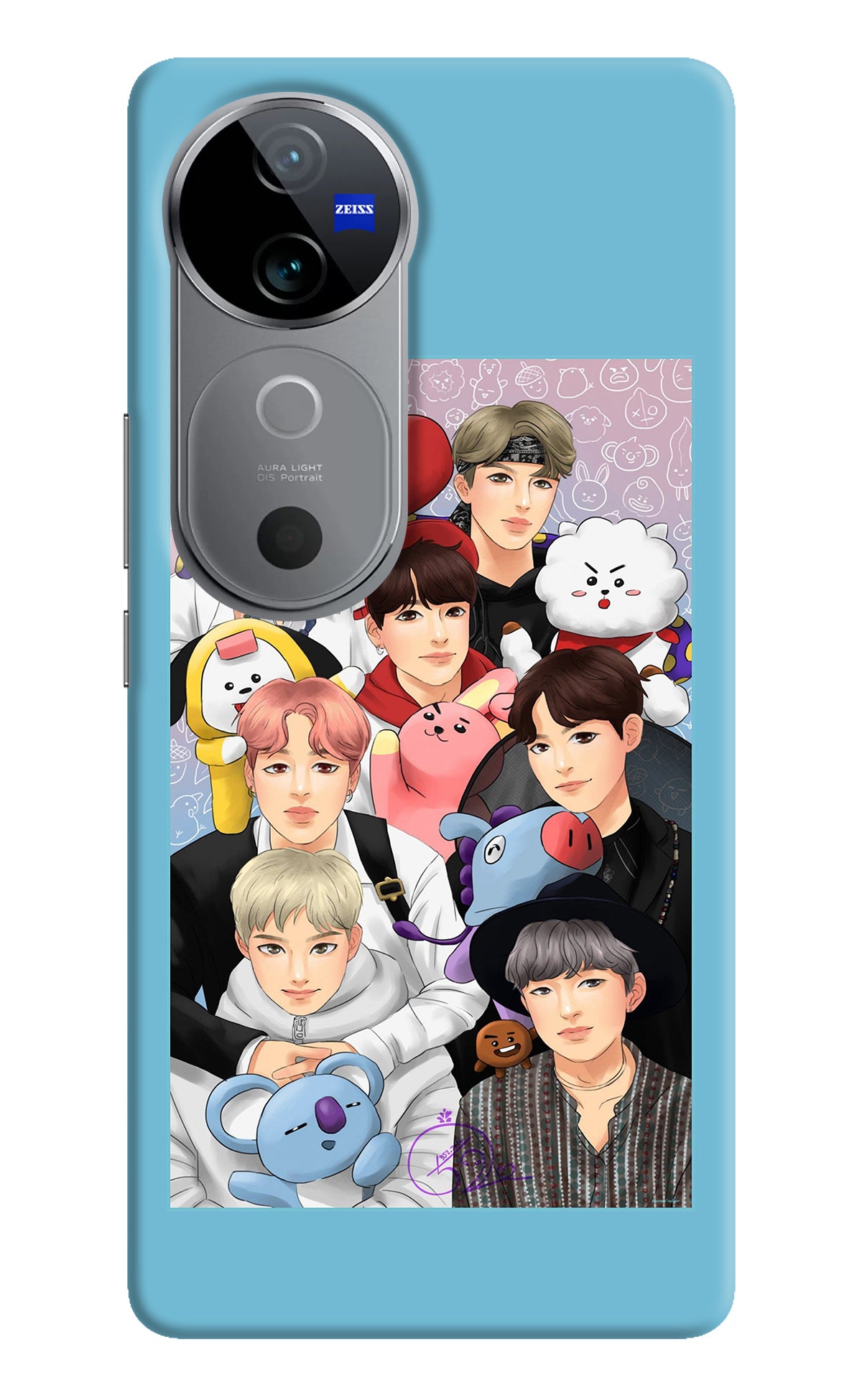 BTS with animals Vivo V40 5G Back Cover