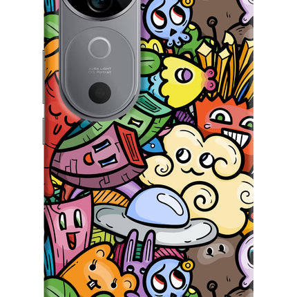 Veggie Doodle Vivo V40 5G Hard Case Back Cover by Casekaro