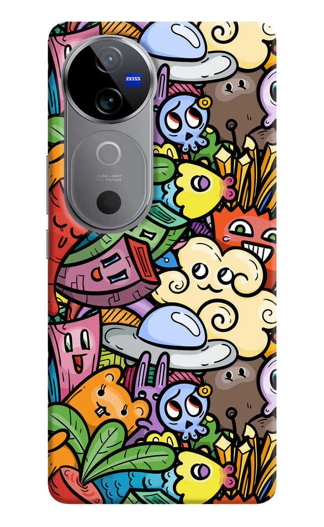 Veggie Doodle Vivo V40 5G Hard Case Back Cover by Casekaro