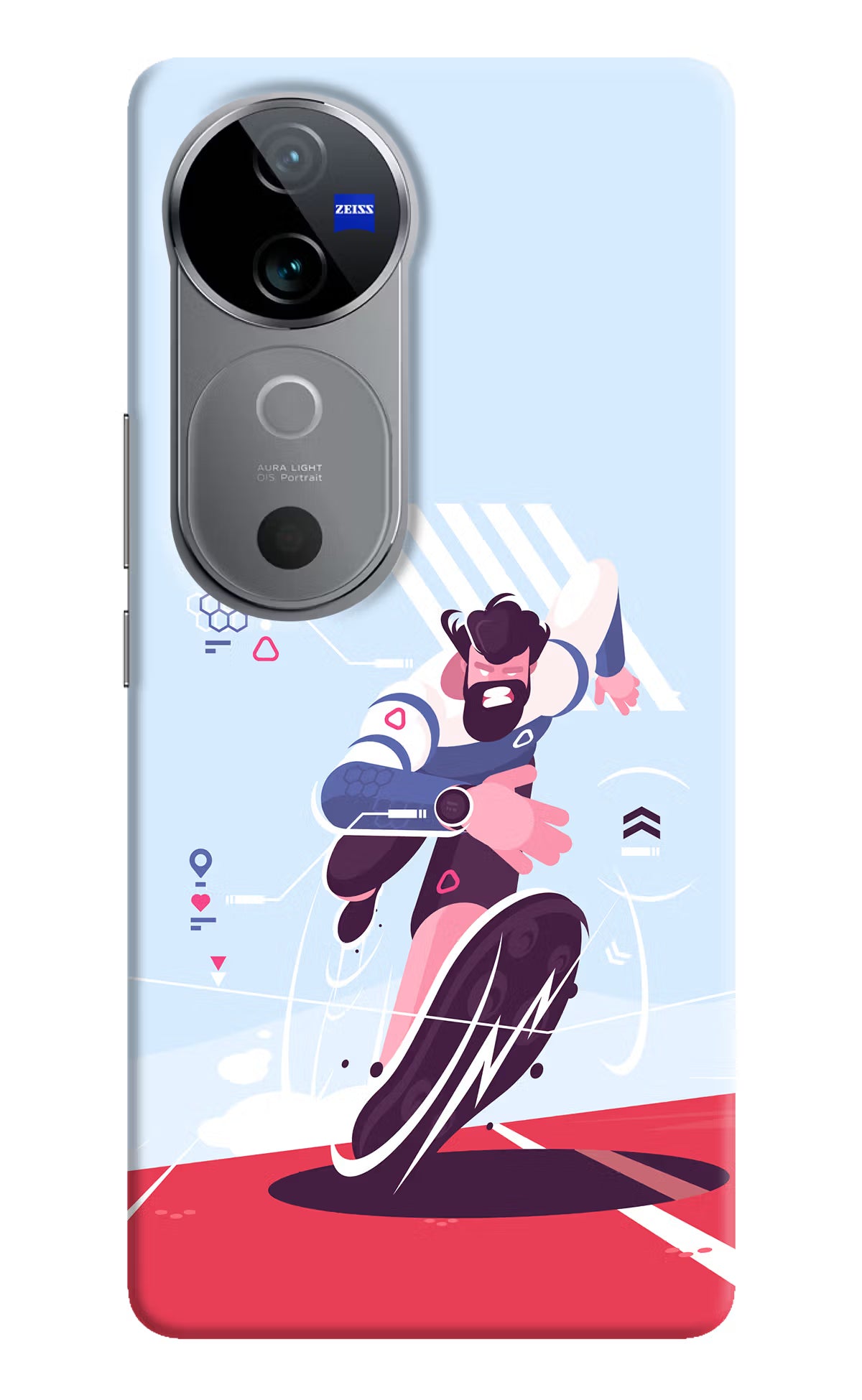 Run Pro Vivo V40 5G Hard Case Back Cover by Casekaro