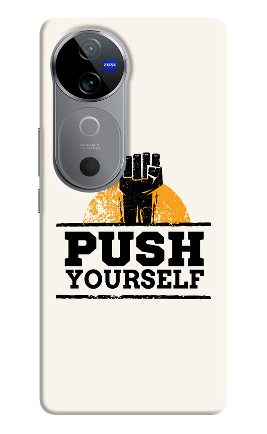 Push Yourself Vivo V40 5G Hard Case Back Cover by Casekaro