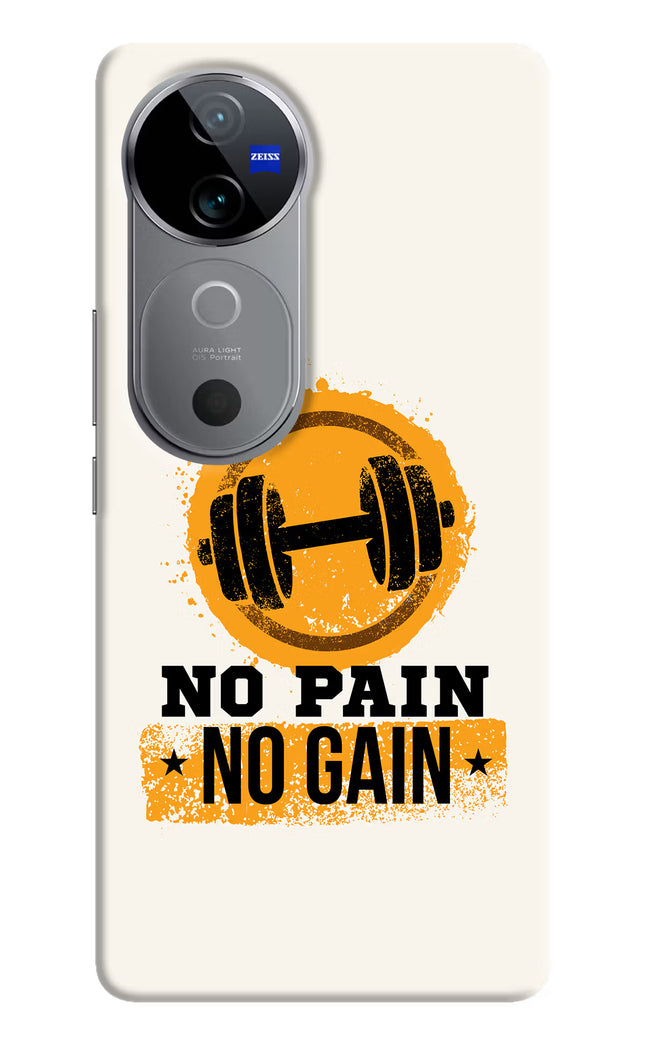 No Pain No Gain Vivo V40 5G Hard Case Back Cover by Casekaro