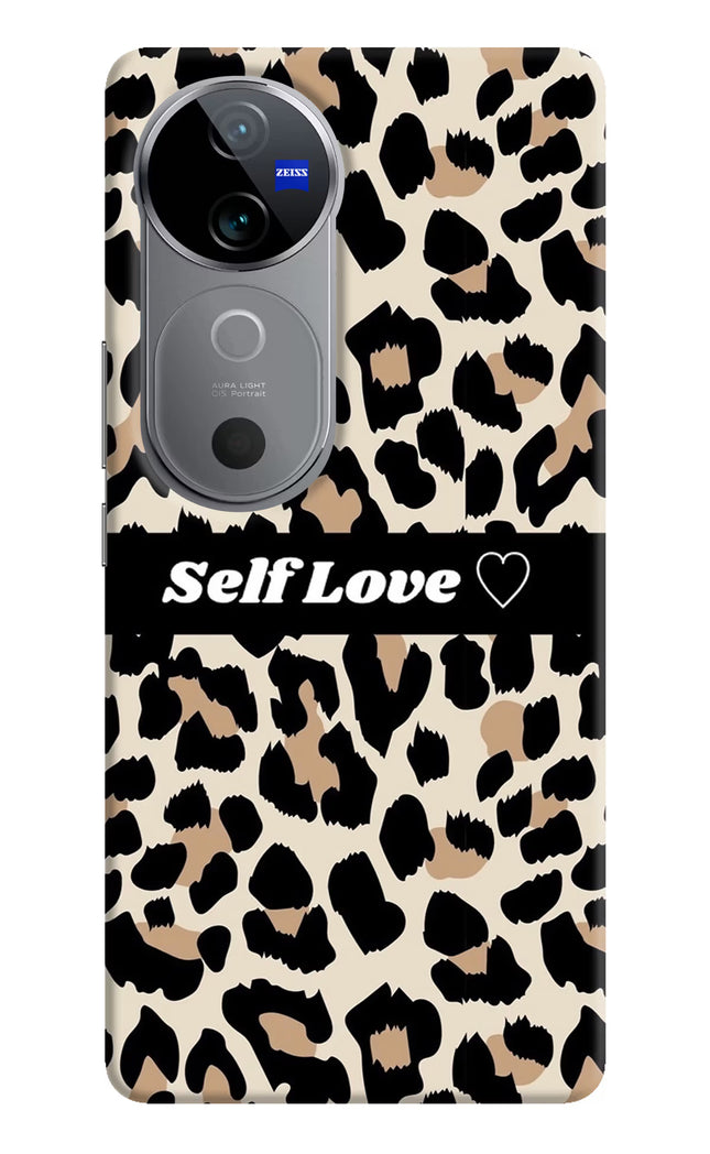 Leopard Print Self Love Vivo V40 5G Hard Case Back Cover by Casekaro