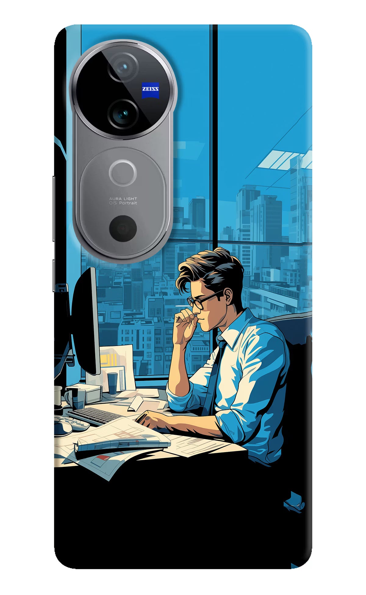 Focused Hustler (AI Generated) Vivo V40 5G Hard Case Back Cover by Casekaro