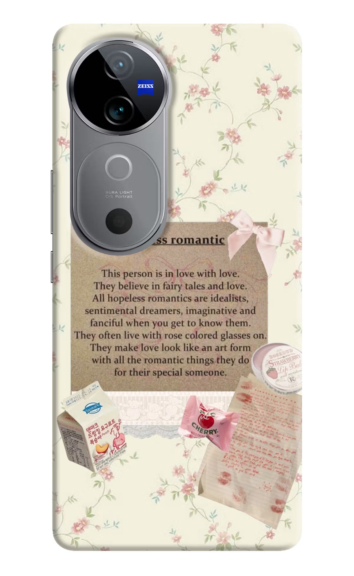 Hopeless Romantic Vivo V40 5G Hard Case Back Cover by Casekaro