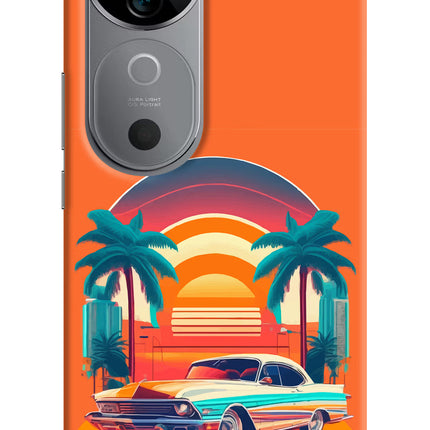 Palm Drive 80s Vivo V40 5G Hard Case Back Cover by Casekaro