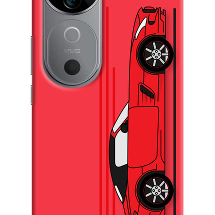Red Velocity Vivo V40 5G Hard Case Back Cover by Casekaro
