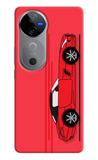Red Velocity Vivo V40 5G Hard Case Back Cover by Casekaro