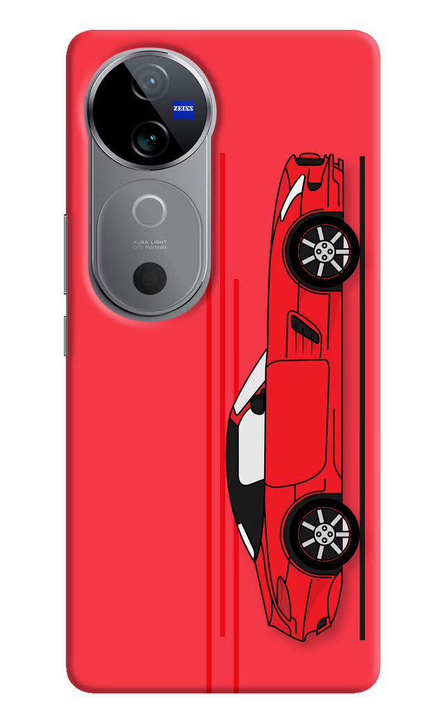 Red Velocity Vivo V40 5G Hard Case Back Cover by Casekaro