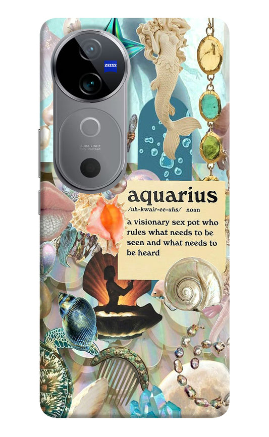 Aquarius Zodiac Vivo V40 5G Hard Case Back Cover by Casekaro