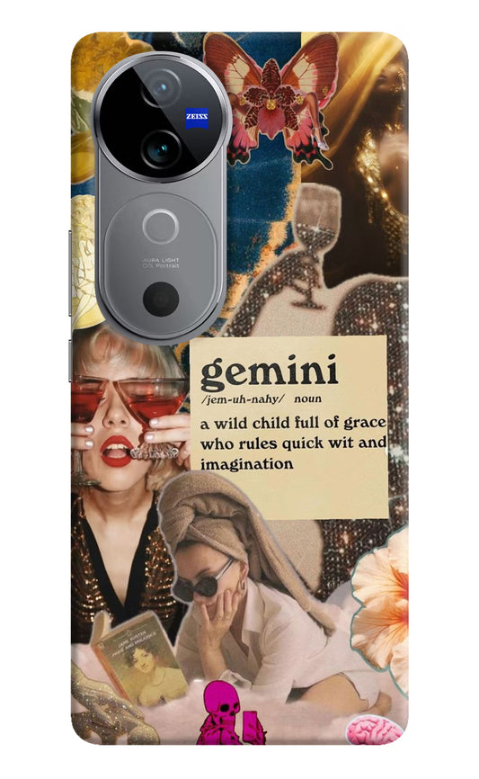 Gemini Zodiac Vivo V40 5G Hard Case Back Cover by Casekaro