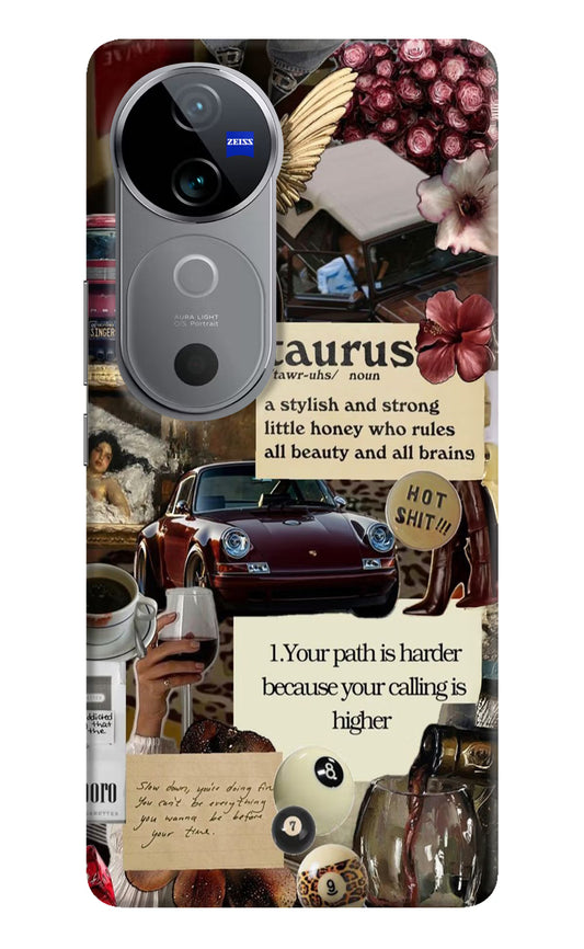Taurus Zodiac Vivo V40 5G Hard Case Back Cover by Casekaro