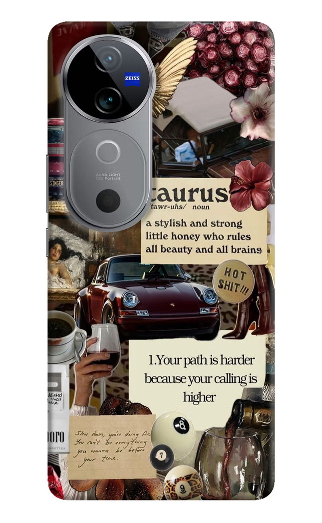 Taurus Zodiac Vivo V40 5G Hard Case Back Cover by Casekaro