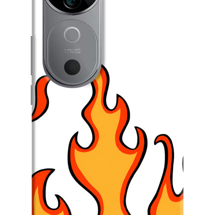 Fired Up – White Vivo V40 5G Hard Case Back Cover by Casekaro