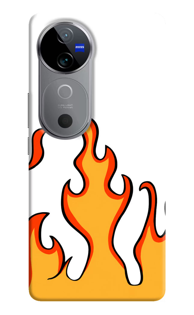 Fired Up – White Vivo V40 5G Hard Case Back Cover by Casekaro