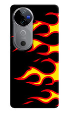 Side Sweep Flames Vivo V40 5G Hard Case Back Cover by Casekaro