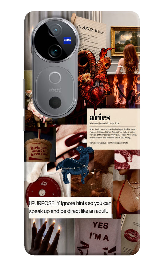 Zodiac Aries Vivo V40 5G Hard Case Back Cover by Casekaro