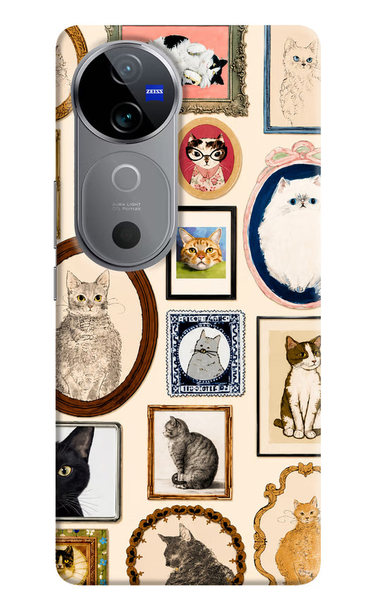 Mirror Cats Vivo V40 5G Hard Case Back Cover by Casekaro