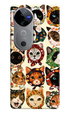 Cool Cat Vivo V40 5G Hard Case Back Cover by Casekaro