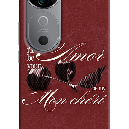 Velvet Cherry Vivo V40 5G Hard Case Back Cover by Casekaro