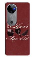 Velvet Cherry Vivo V40 5G Hard Case Back Cover by Casekaro