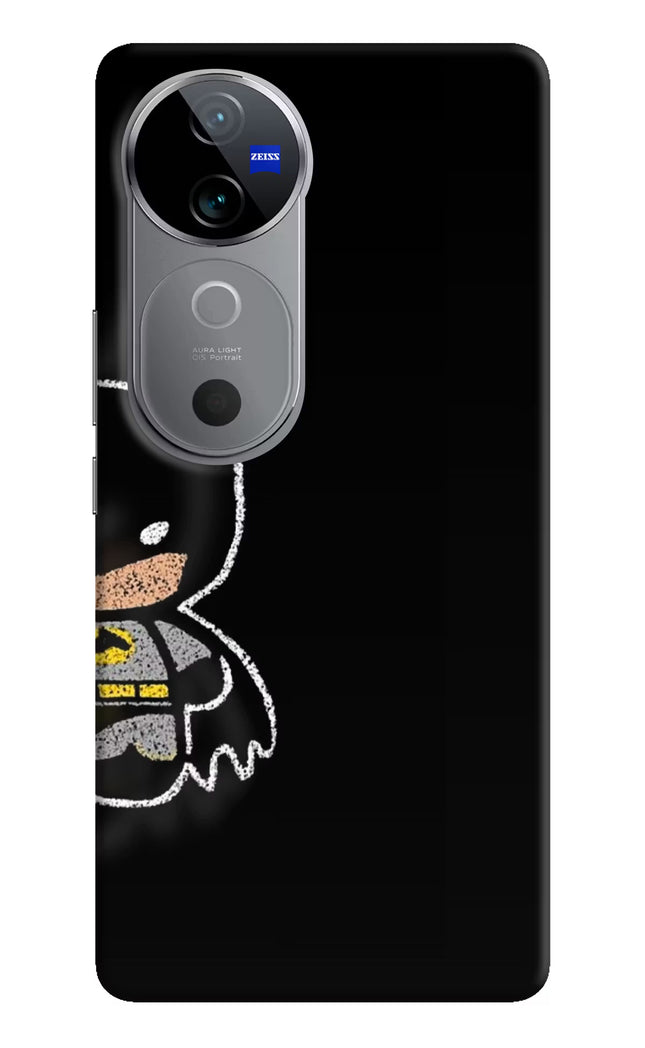Bat Kitty Vivo V40 5G Hard Case Back Cover by Casekaro