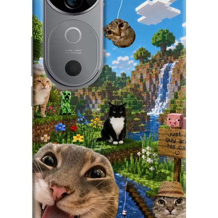 Minecraft Cat Chaos Vivo V40 5G Hard Case Back Cover by Casekaro
