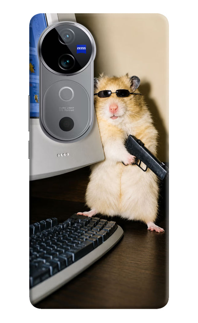 Hacker Hamster Vivo V40 5G Hard Case Back Cover by Casekaro