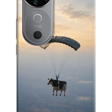 Skydiving Cow Vivo V40 5G Hard Case Back Cover by Casekaro