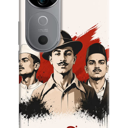 Bhagat Singh Trio Vivo V40 5G Hard Case Back Cover by Casekaro