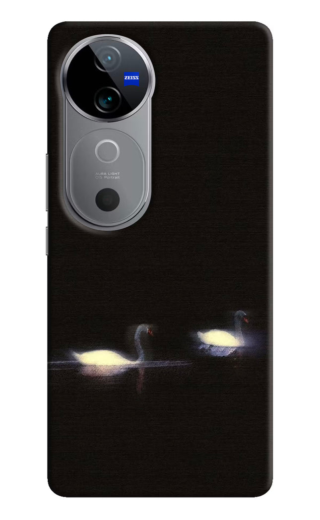 Silent Swans Vivo V40 5G Hard Case Back Cover by Casekaro