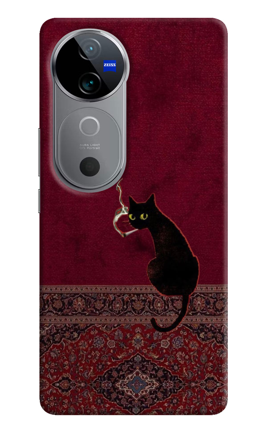 Midnight Cat Vivo V40 5G Back Cover, Hard case