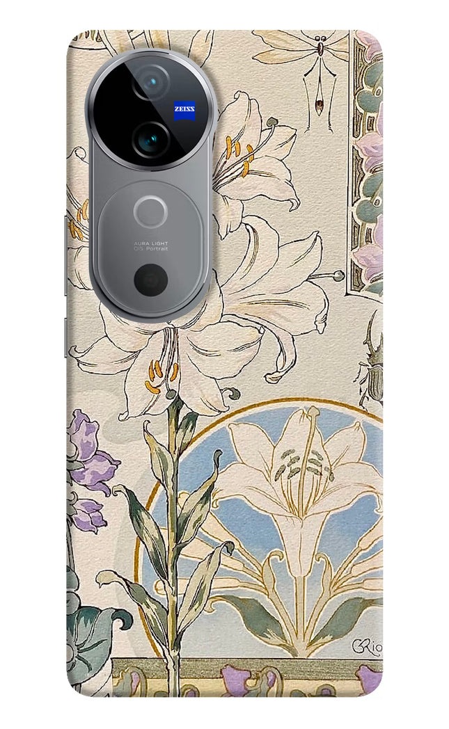White Lily Vivo V40 5G Hard Case Back Cover by Casekaro