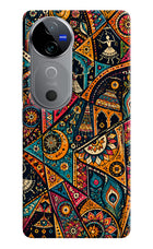 Folk Print Vivo V40 5G Hard Case Back Cover by Casekaro