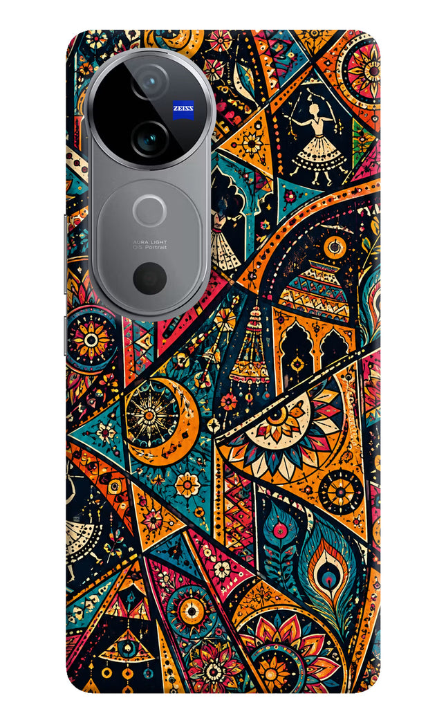 Folk Print Vivo V40 5G Hard Case Back Cover by Casekaro