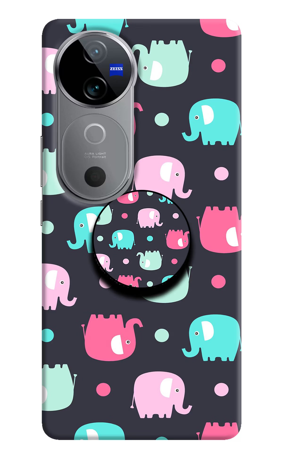 Baby Elephants Vivo V40 5G Pop Case by Casekaro